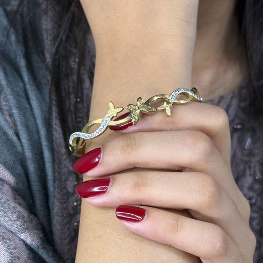 Vintage Butterfly Bangle Bracelet